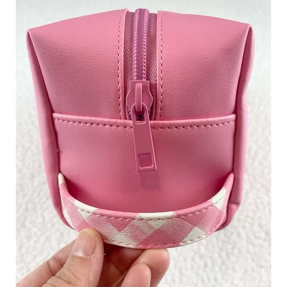 (NWT) BATH & BODY WORKS • 3-Piece Pink/White Faux Leather Cosmetic Travel Set - Picture 6 of 15